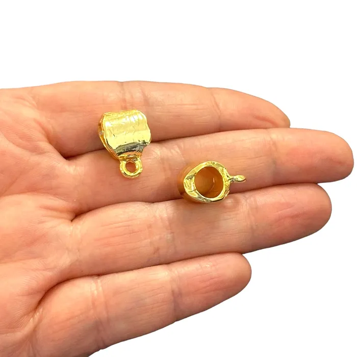 24Kt Gold Plated Authentic Spacers 2pcs in a pack Peppy Beads Earrings