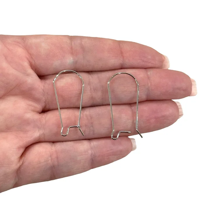 6 Pcs Rhodium Plated Kidney Earring Hoops 33mm Kidney Shape Earring Blanks Peppy Beads Earrings 6 Pcs Rhodium Plated Kidney Earring Hoops 33mm Kidney Shape Earring Blanks Peppy Beads Earrings