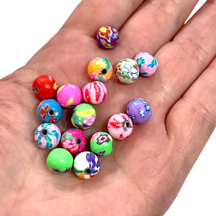 8mm Polymer Clay Round Beads10 Beads in a Pack Peppy Beads Earrings