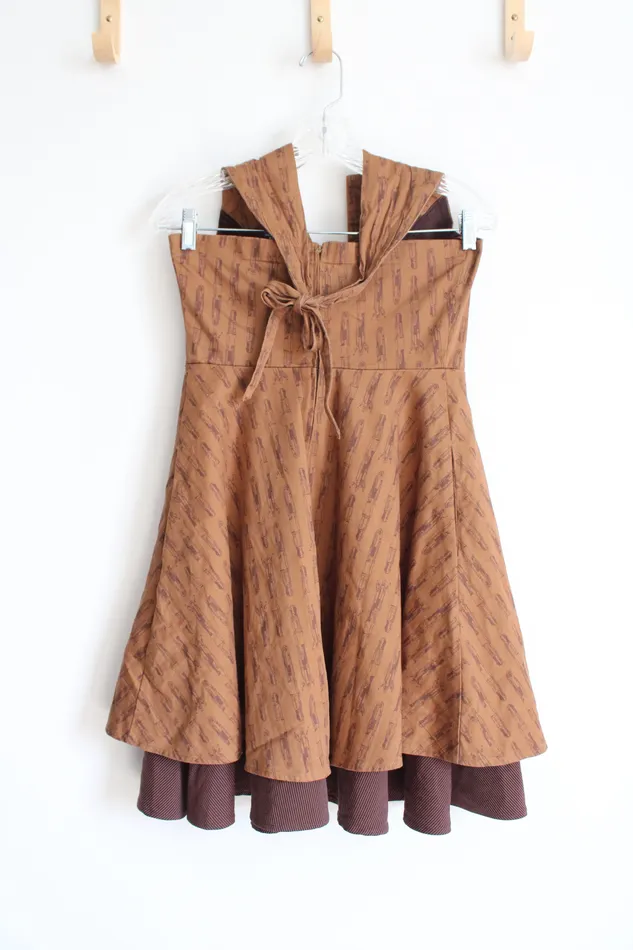 BBC Hot Topic Collection Brown Doctor Who Regeneration Dress M Hot Topic Earrings