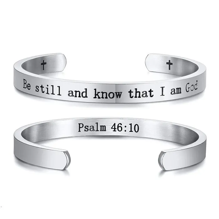 Bracelets Bible Verse Bracelet br Be Still Cuff Lords Guidance