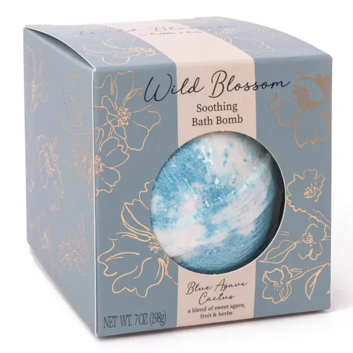 BRAYDENMADMEN Rings Wild Blossom Blue Agave Cactus Soothing Bath Bomb