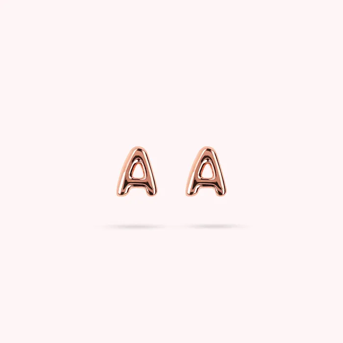 Bronzallure Earrings Orecchini a Lobo con Lettera