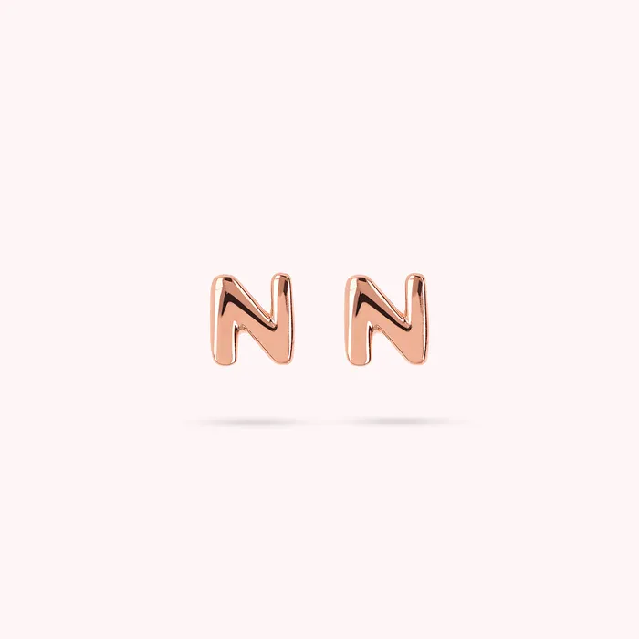 Bronzallure Earrings Orecchini a Lobo con Lettera