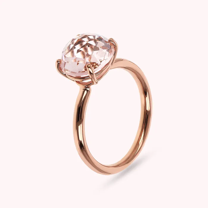Bronzallure Rings Anello Cocktail con Prisma Gem Tonda Taglio Mosaico