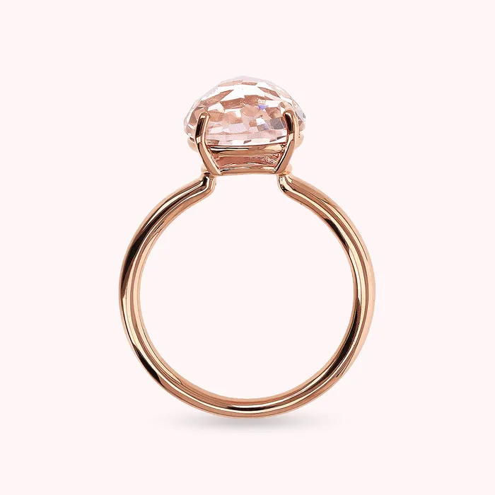Bronzallure Rings Anello Cocktail con Prisma Gem Tonda Taglio Mosaico
