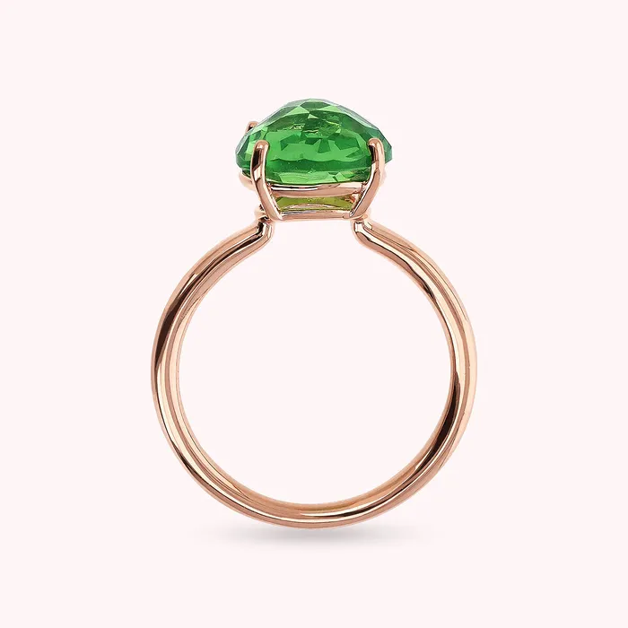 Bronzallure Rings Anello Cocktail con Prisma Gem Tonda Taglio Mosaico