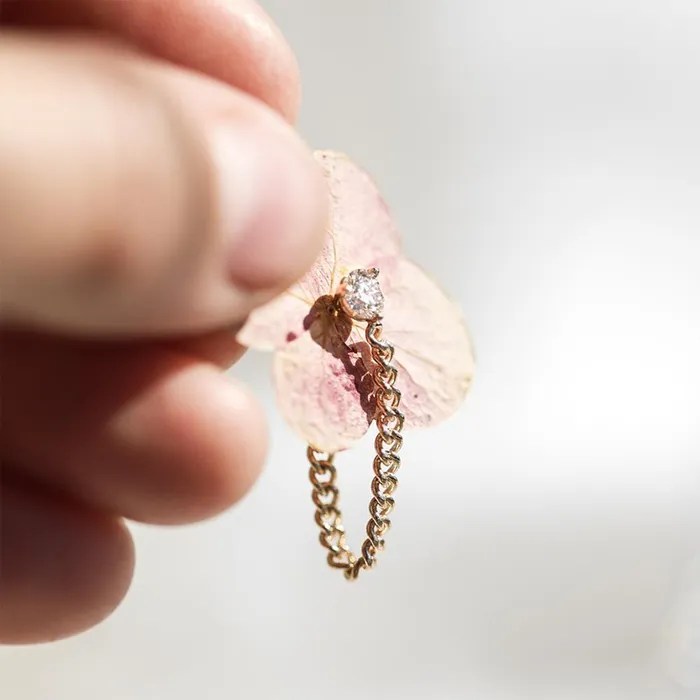 Chateaux Chain Sparkle Stud Earring Consider the Wldflwrs Earrings