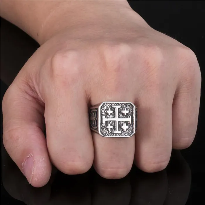 Christian Ring br Jerusalem Cross Lords Guidance Rings