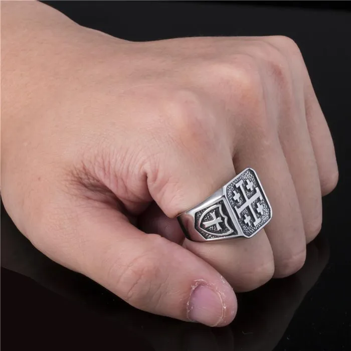 Christian Ring br Jerusalem Cross Lords Guidance Rings