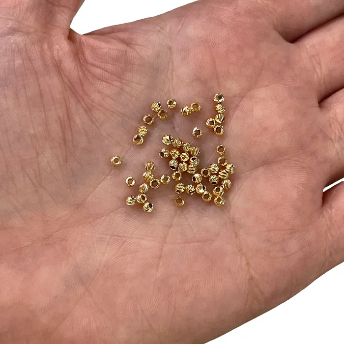 Earrings 24Kt Gold Plated Laser Cut 2mm Spacer Beads 24Kt Gold Plated 2mm Dorica Spacer Beads 50 beads in a pack Peppy Beads Earrings 24Kt Gold Plated Laser Cut 2mm Spacer Beads 24Kt Gold Plated 2mm Dorica Spacer Beads 50 beads in a pack Peppy Beads