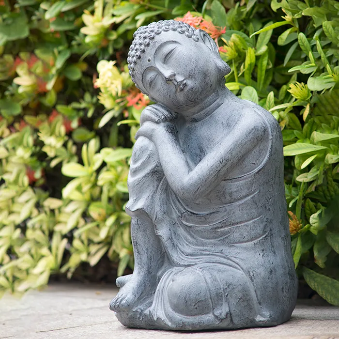 Earrings AB Home Gray Resting Buddha Statue