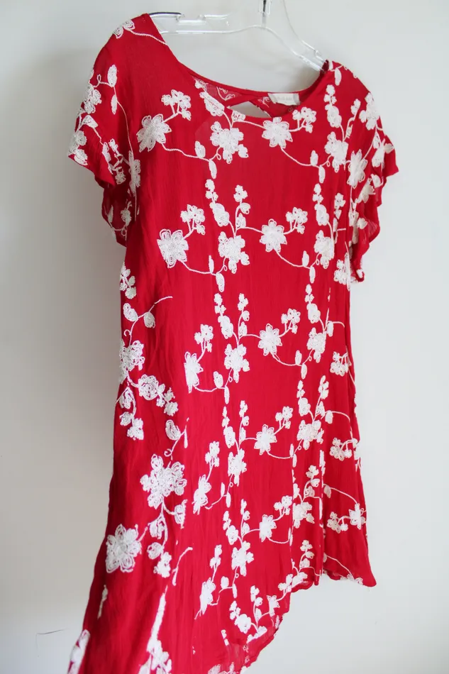 Earrings Altard State Altard State Red Embroidered Dress S