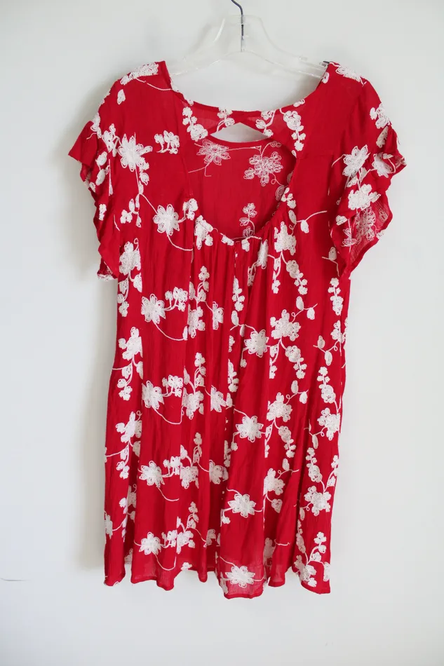 Earrings Altard State Altard State Red Embroidered Dress S