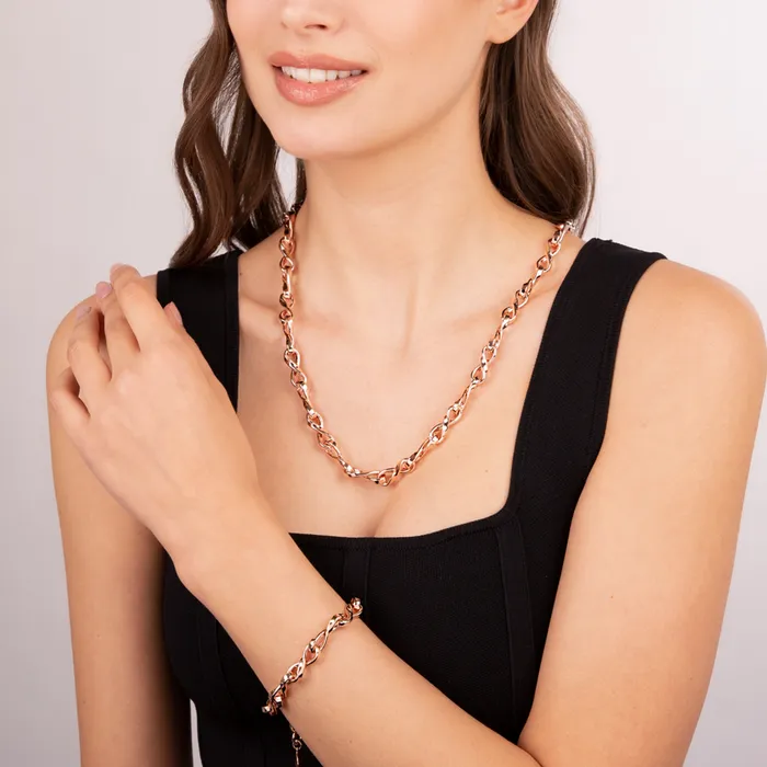 Earrings Bronzallure Collana con Maglia Infinito
