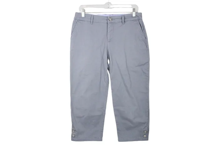 Earrings Croft Barrow Croft Barrow Effortless Stretch Gray Khaki Capri 6