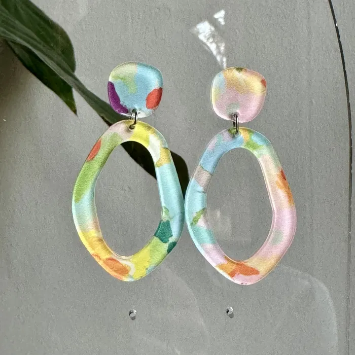 Earrings CUTTING CRAFTS Dangling Earrings Abstract Diamond Earrings CUTTING CRAFTS Dangling Earrings Abstract Diamond