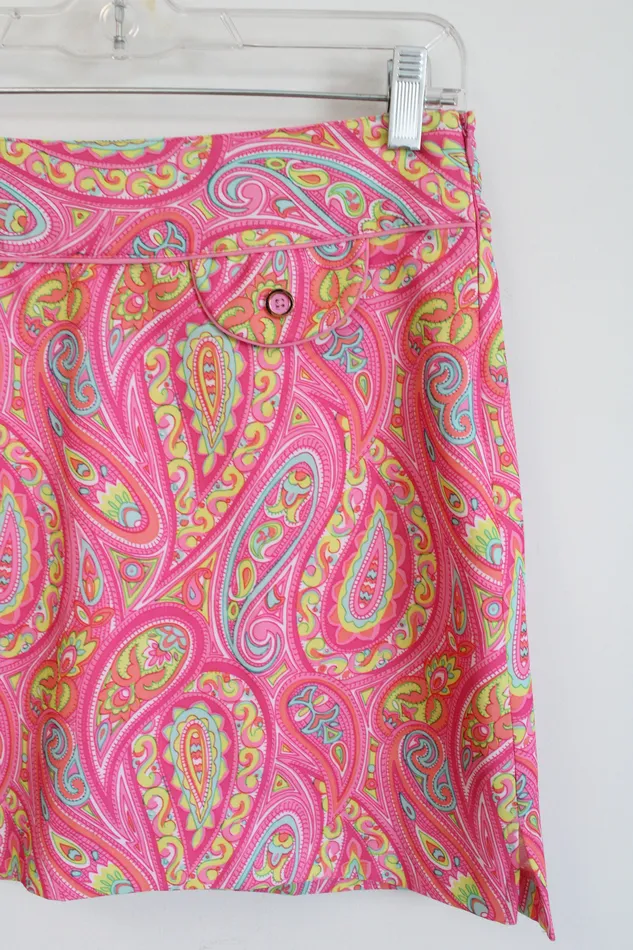 Earrings EP EP Pro Pink Paisley Golf Skort 2