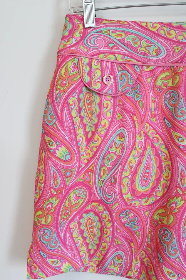 Earrings EP EP Pro Pink Paisley Golf Skort 2