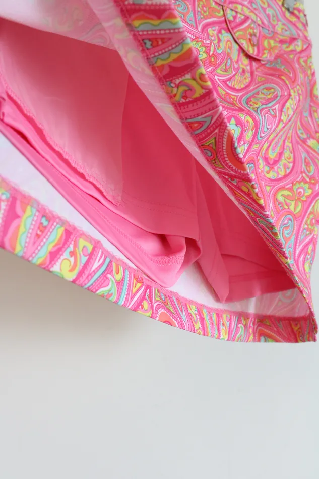 Earrings EP EP Pro Pink Paisley Golf Skort 2