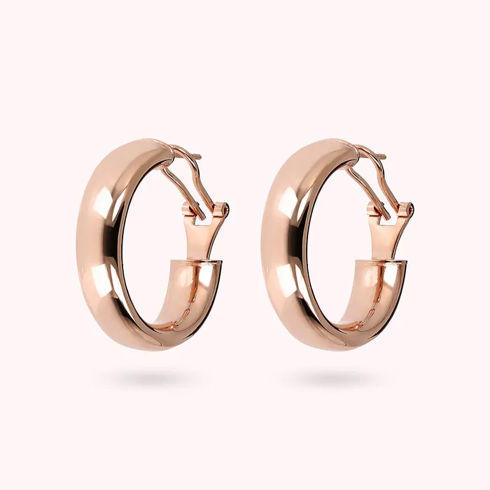 Earrings Orecchini a Cerchio Piccoli Spessi Bronzallure