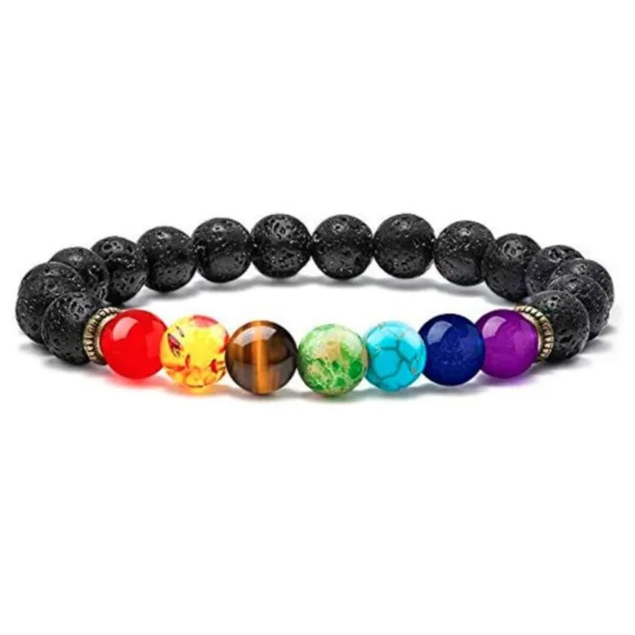 Earrings Pulsera de los 7 chakras Gold Shield