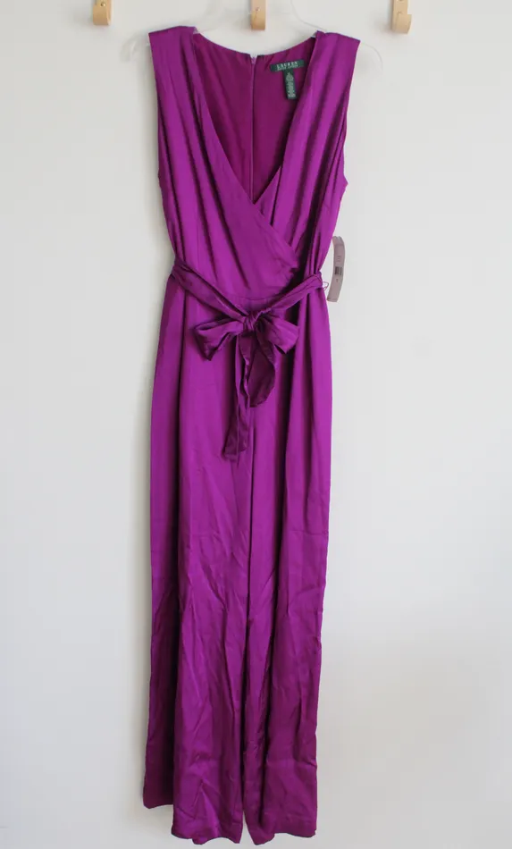 Earrings Ralph Lauren NEW Lauren Ralph Lauren Purple Satin Jumpsuit 12