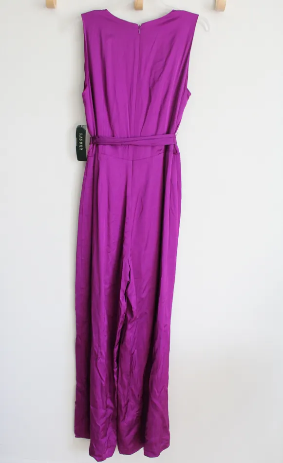 Earrings Ralph Lauren NEW Lauren Ralph Lauren Purple Satin Jumpsuit 12