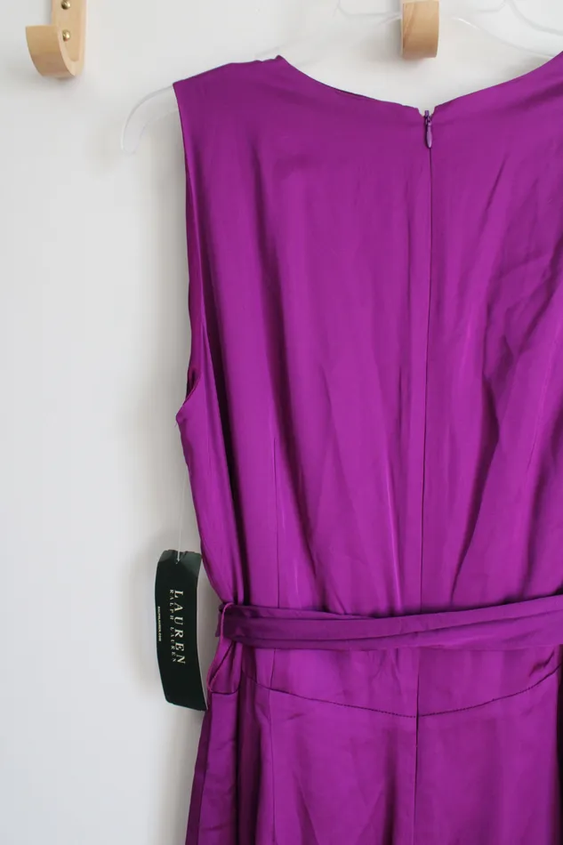 Earrings Ralph Lauren NEW Lauren Ralph Lauren Purple Satin Jumpsuit 12