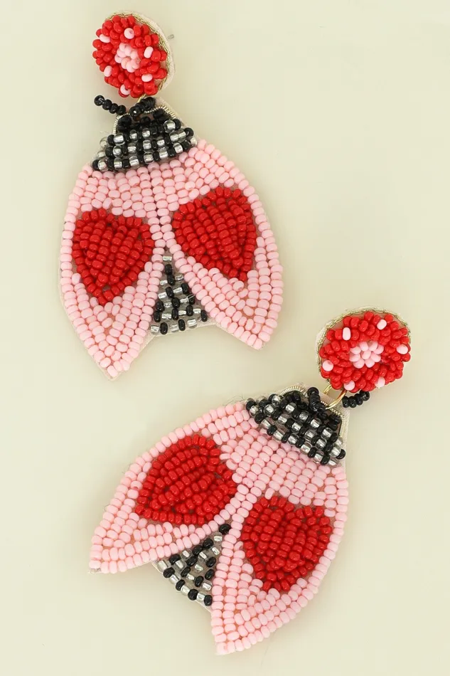 Earrings Something Special LA LOVE BUG VALENTINE BEADED EARRINGS