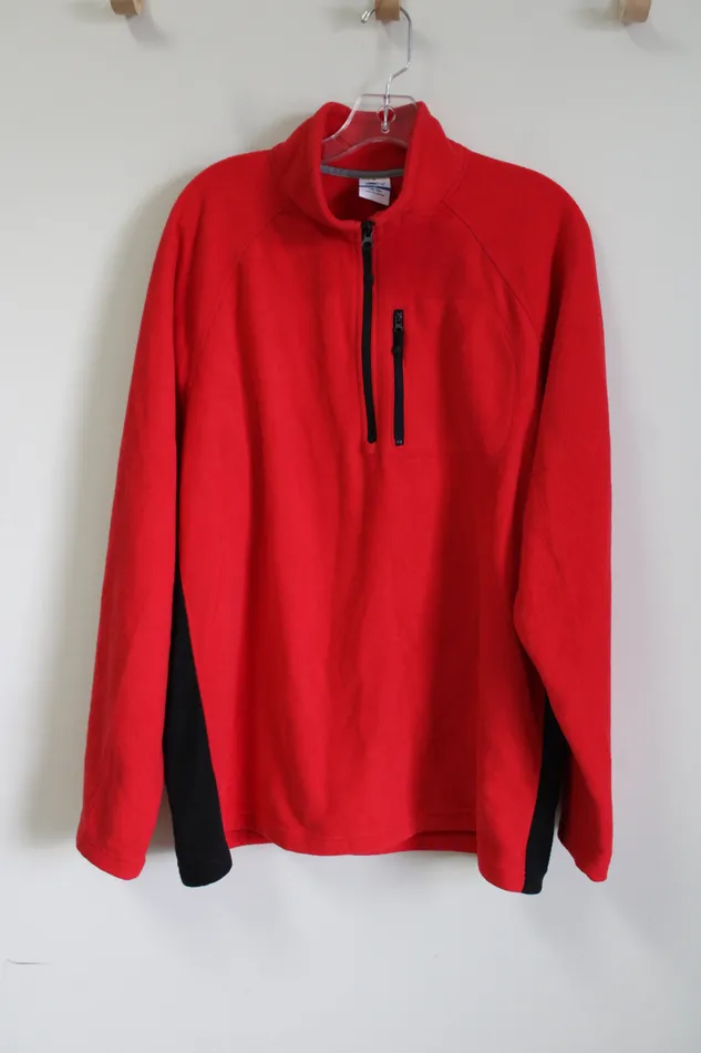 Earrings Starter Starter Red Fleece 14 Zip Sweatshirt XL