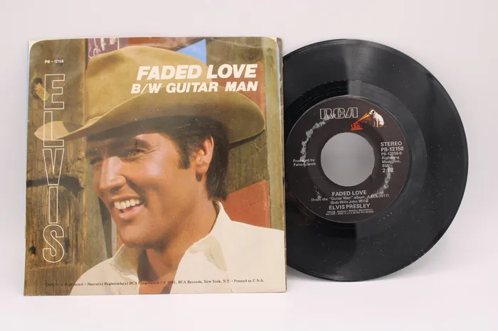 Elvis Presley Faded Love 7 Record Jubilee Thrift Earrings