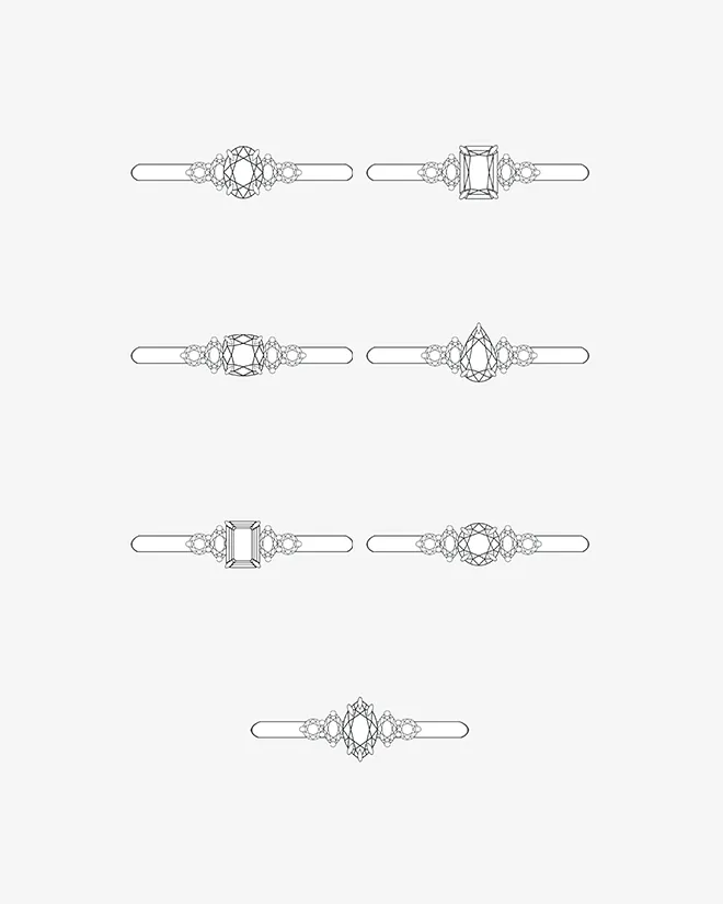 Foe Dear Rings Hana Ring White Lab Grown Diamond madetoorder