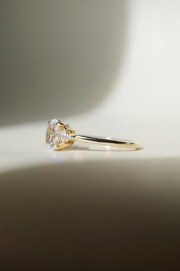 Foe Dear Rings Hana Ring White Lab Grown Diamond madetoorder