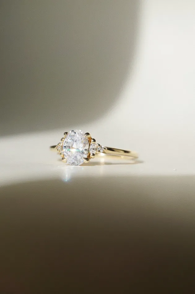 Foe Dear Rings Hana Ring White Lab Grown Diamond madetoorder
