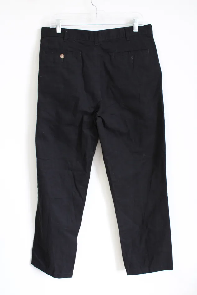 George Black Khaki Pants 34X32 George Rings