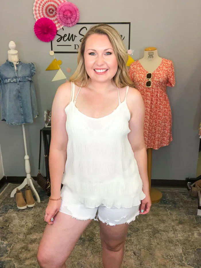 GiGio SALE One Reason Textured Cami Tank Top Earrings