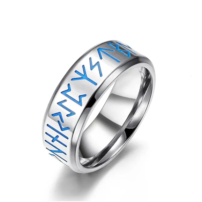 Gold Shield Earrings Anillos para Hombre con Runas Vikingas