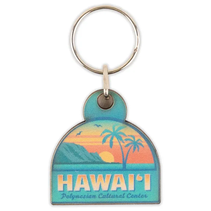 GREATMOUNTAINWE Hawaiian Sherbet Sky Wooden KeyringFob Earrings