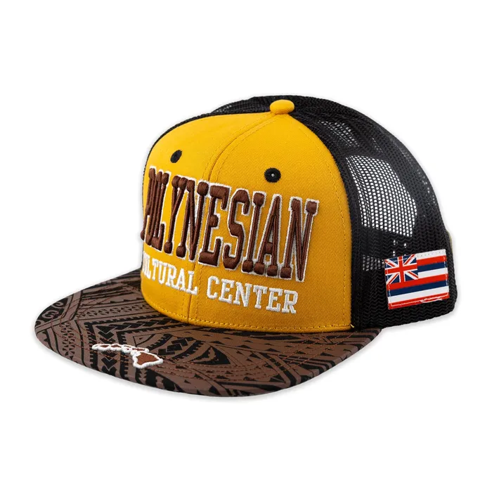 GREATMOUNTAINWE Necklaces Flat Visor Polynesian Cultural Center Ball Cap Yellow and Black