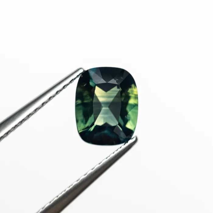 Green Brilliant Sapphire 140ct Cushion Misfit Gems Earrings