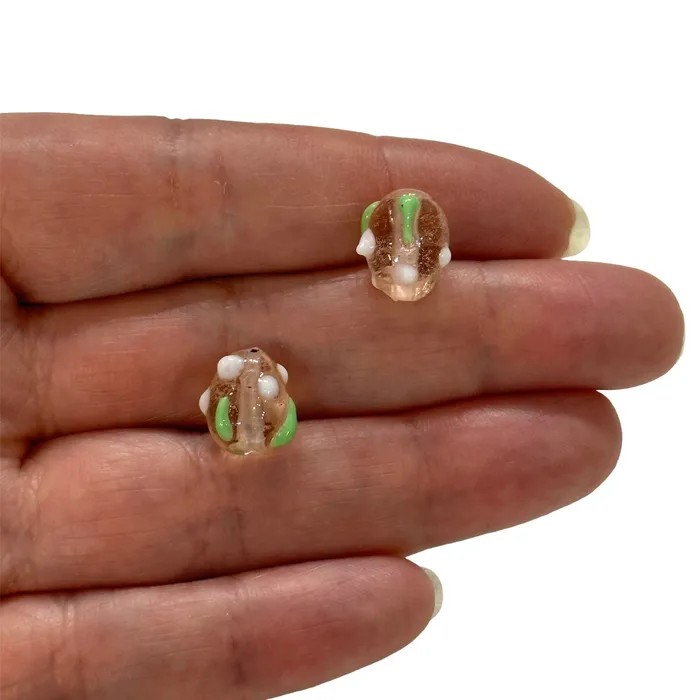 Hand Made Honey Glass Vertical Hole FruitVine Beads 2 Pcs in a pack Peppy Beads Earrings Hand Made Honey Glass Vertical Hole FruitVine Beads 2 Pcs in a pack Peppy Beads Earrings