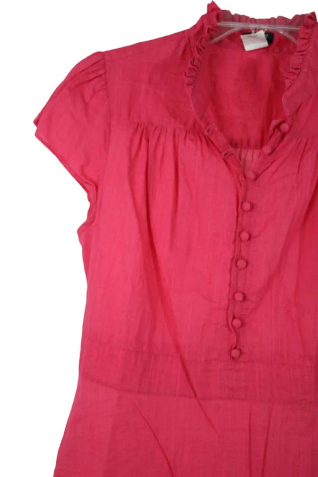 JCrew JCrew Pink Cotton Shirt S Earrings
