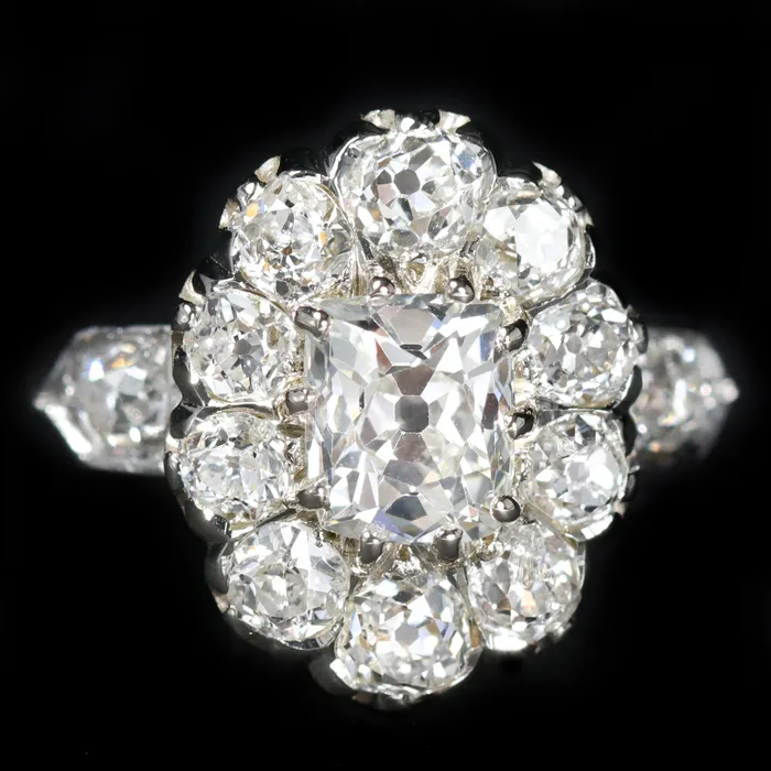 Jack Weir and Sons Inc Edwardian 264 CTW Old Mine Cut Diamond Engagement Ring Rings