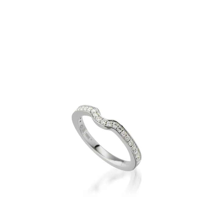 John Atencio Satin Pear White Gold Engagement Ring Rings