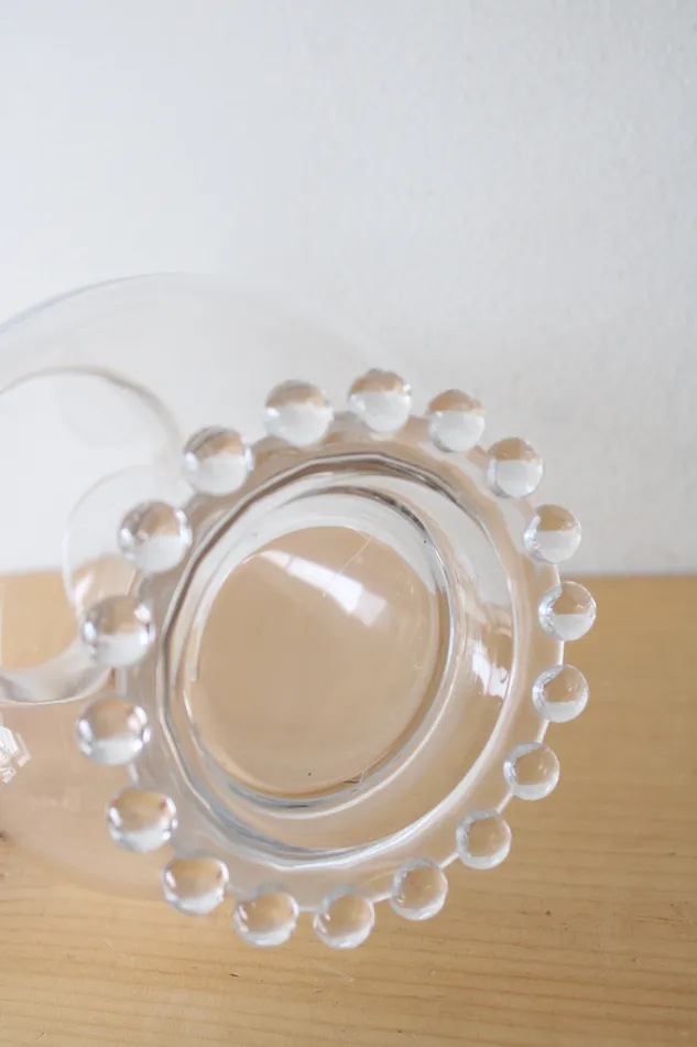 Jubilee Thrift Earrings Imperial Candlewick Clear Glass Pitcher