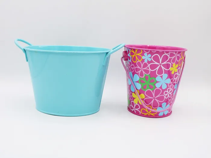 Jubilee Thrift Set Of 2 Metal Dcor Buckets Earrings