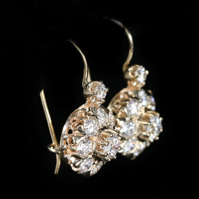 K Goldschmidt Earrings 14K Yellow Gold 211 CTW Diamond Dangle Earrings