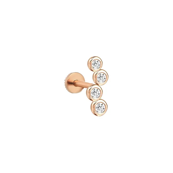 Kismet by Milka Necklaces 4 Solitaires Bubble Piercing