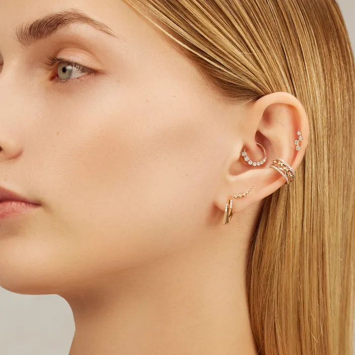 Kismet by Milka Necklaces 4 Solitaires Bubble Piercing